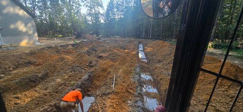 Septic Installation for C.A. Sherry Land Improvement, LLC. in Louisa, VA