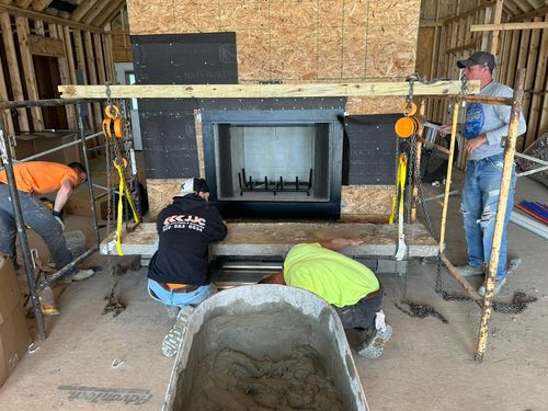 Fireplace Installation for Southerland Custom Masonry in Hustonville, KY