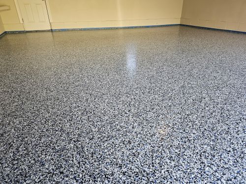 Ployaspartic Chip Coating for Majestic Concrete and Landscape in Cross Lake, MN