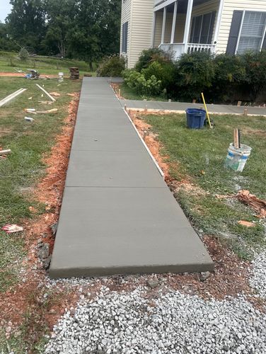 Concrete Installation for ALPHA LANDSCAPES in Culpeper, VA