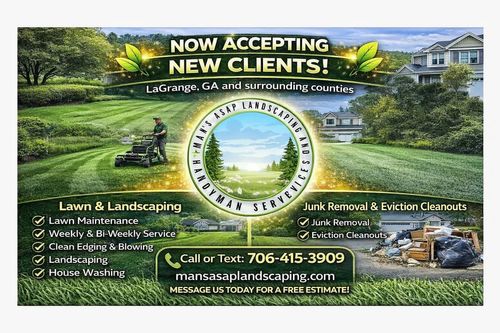  for Man's Asap Landscaping and Handyman Services LLC in Lagrange, GA