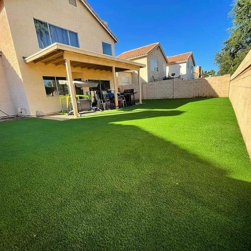Artificial Turf Installation for WHAT! Luxury Landscapes, LLC. in Chandler, AZ