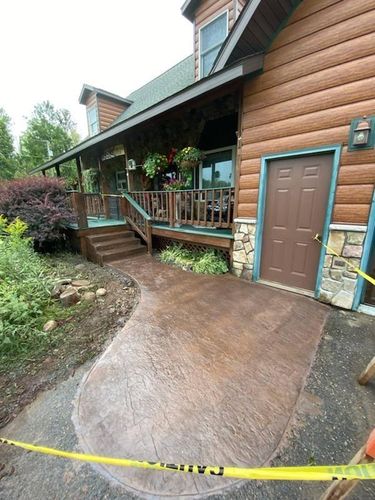 Colored Textured Concrete for J&J Masonry and Concrete in Escanana, MI