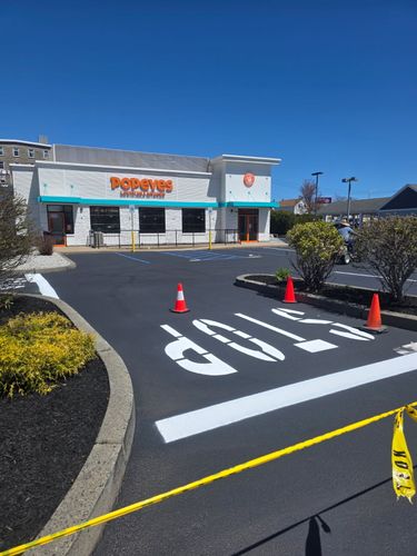 Line Striping for Royal Treatment Sealcoating in Seekonk, MA