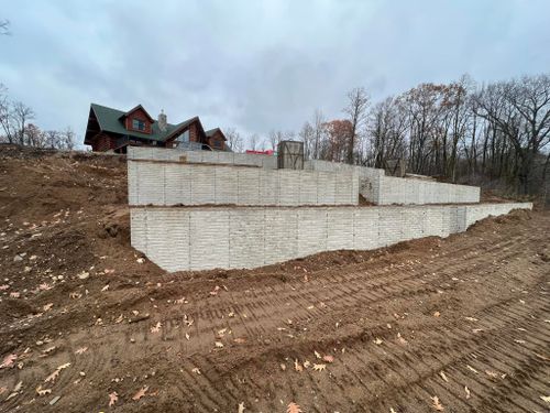 Retaining Wall Construction for Johnsons Custom Creations in Milaca, MN