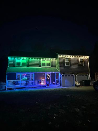 Seasonal Light Installation for Deck the Halls in Bristol, CT