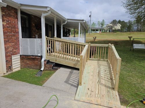 Porches and decks for Lovvorn Builders in Bowdon, GA