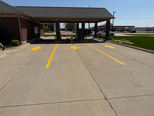 Line Striping for Midwest Line Striping LLC in Spirit Lake, IA