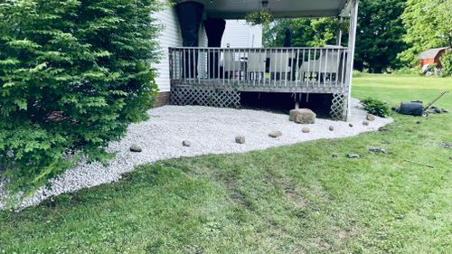 Rock Bed Installation for Green Stripes LLC in North Canton, OH