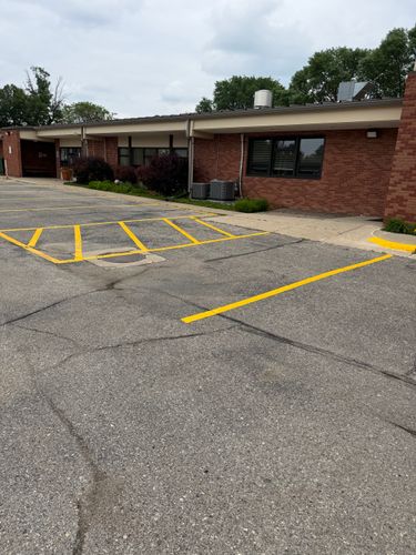 Line Striping for Midwest Line Striping LLC in Spirit Lake, IA