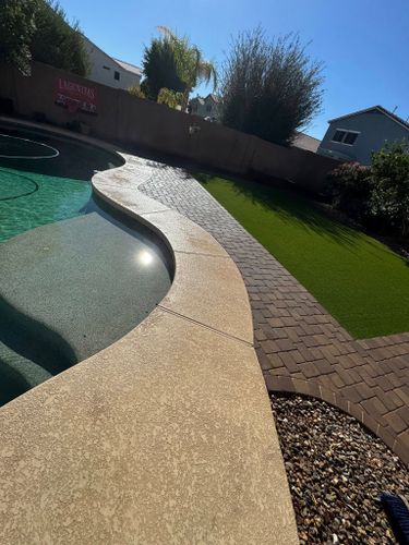 Water Feature Installation for WHAT! Luxury Landscapes, LLC. in Chandler, AZ