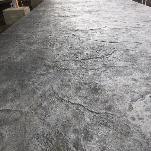 Stamped Concrete Installation for C&O Masonry Contractor in Waianae, HI