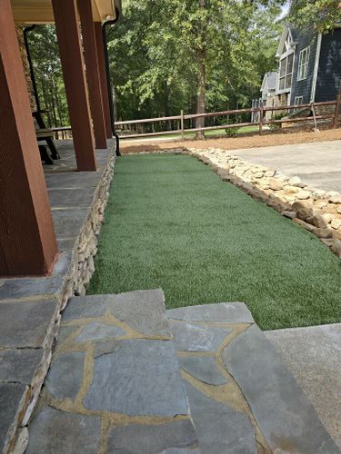 Artificial Turf for D&D Unlimited Landscaping in Hartwell, GA