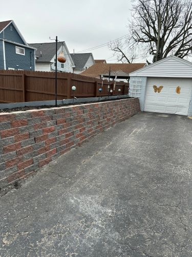 Retaining Wall Construction for OT Lawn and Landscaping LLC in Carey, OH