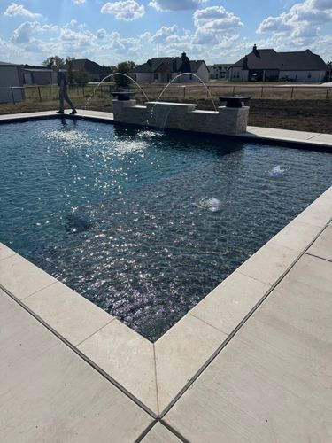 Pool Deck Paving for Black Diamond Custom Pools LLC in Azle, TX