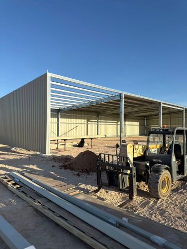 Custom Metal Building Construction for Kinnibrugh Construction in Seymour, TX