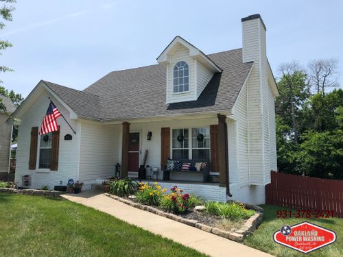 House and Roof Softwash for Oakland Power Washing in Clarksville, TN
