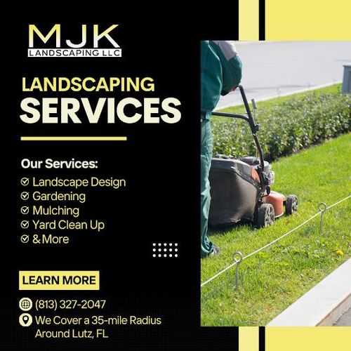 Mulch Installation for MJK Landscaping LLC in Wesley Chapel, FL