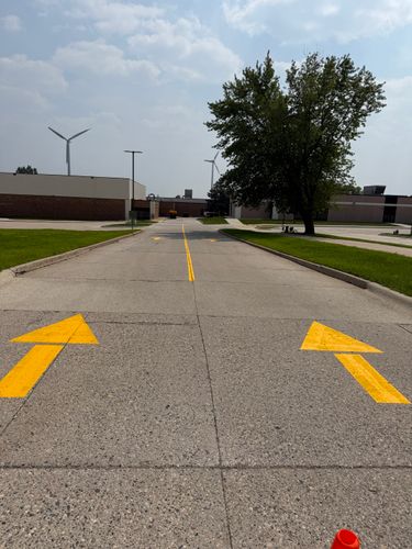 Line Striping for Midwest Line Striping LLC in Spirit Lake, IA