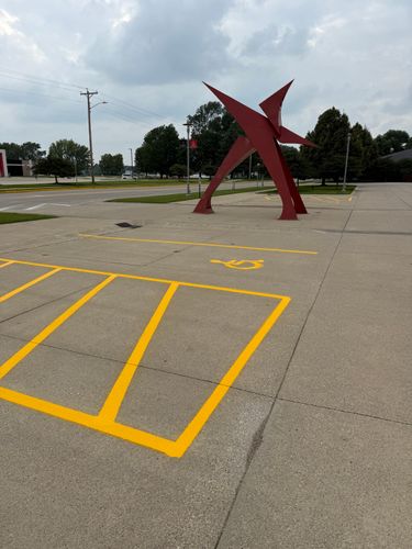 Line Striping for Midwest Line Striping LLC in Spirit Lake, IA