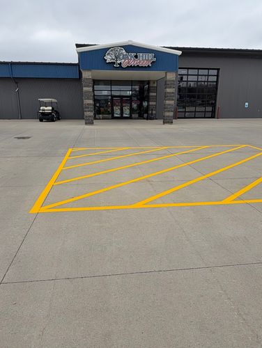 Line Striping for Midwest Line Striping LLC in Spirit Lake, IA