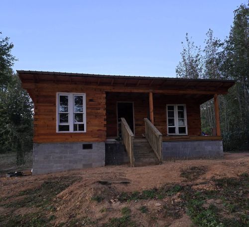 Dove Tail Cabins for Jrs. Sawmilled Lumber in Munford, AL