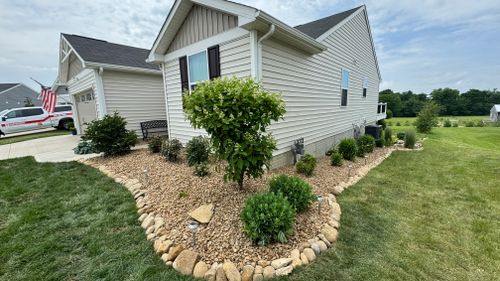 Rock Bed Installation for Green Stripes LLC in North Canton, OH