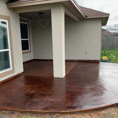 Acid Stained Concrete for Keen Decorative Concrete in Corpus Christi, TX