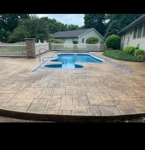 Stamped Concrete for Custom Concrete Enterprises in Springfield, IL