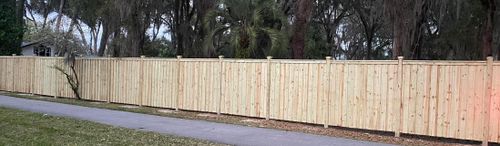 Wood Fence Installation for Madden Fencing Inc. in St. Johns, Florida