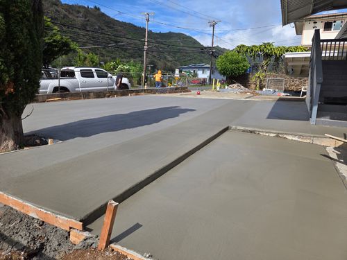 Driveway Construction for C&O Masonry Contractor in Waianae, HI