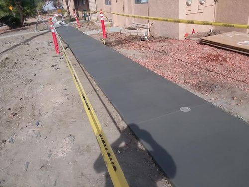 Sidewalk Installation for David Cordrey Concrete Construction in Hemet, CA
