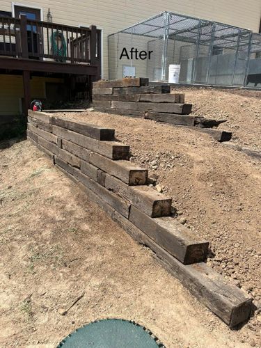 Retaining Wall Construction for Top of The Edge Landscape in Peyton,  CO