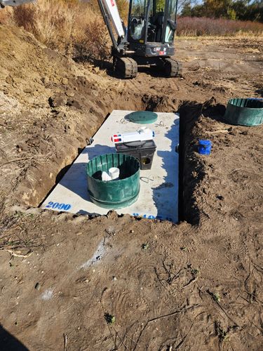 Septic/Water Line Installs for Precision Excavating and Septic in Madrid, IA