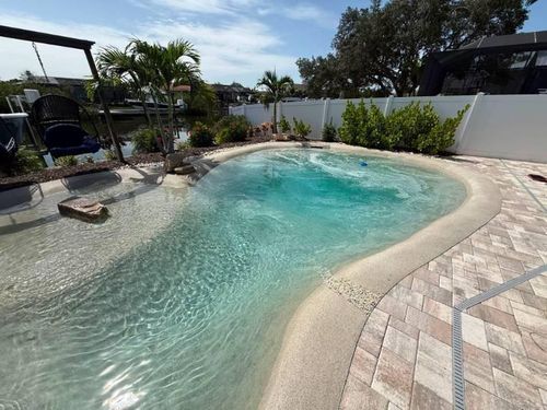 Beach Style Pools for Rio Grande Construction in Houston, TX