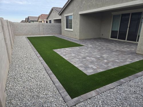 Hardscape Installation for WHAT! Luxury Landscapes, LLC. in Chandler, AZ