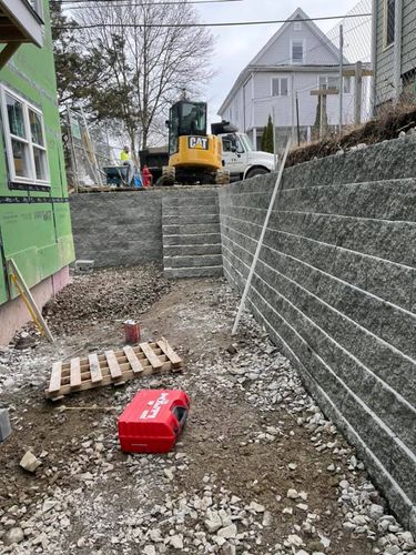 Retaining Wall Construction for Tk Construction in Gloucester, MA