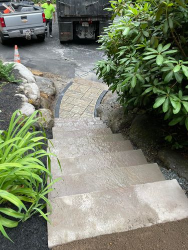 Walkway Installation for Z. Hastings Landscape Construction in Templeton, MA