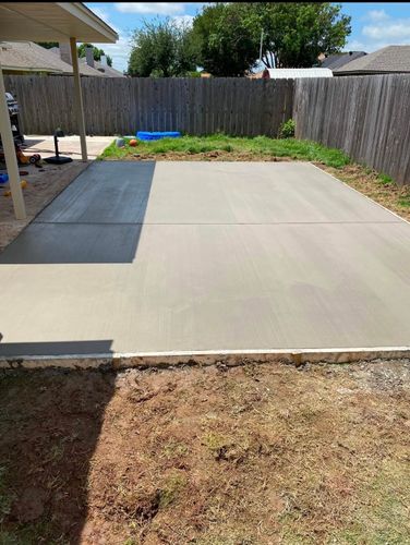Concrete Patios for Rock of Ages Concrete LLC in Denton, TX