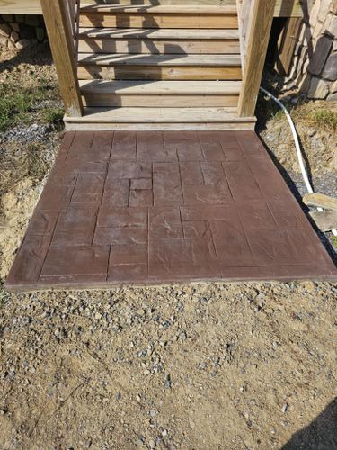 Stamped Concrete Installation for AXC LLC in Knoxville, TN