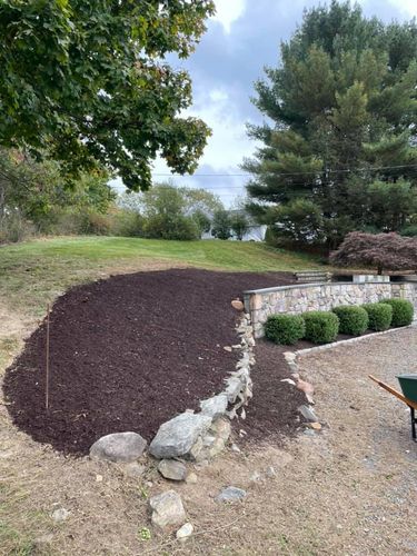 Mulch Installation for CS Property Maintenance in Middlebury, CT
