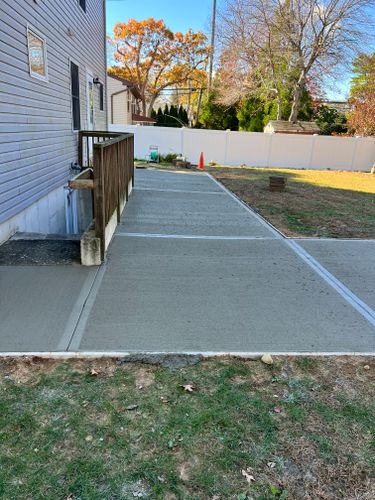 Sidewalk Installation for Azores Concrete L.T.D. in Port Jefferson Station, NY