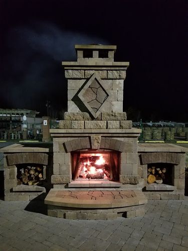 Fire Pit Installation for Bianchi Construction Company Inc in Southport, NC