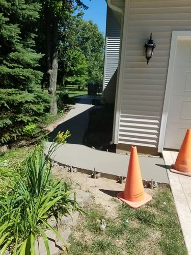 Sidewalk Installation for B & E Concrete in Michigan City, IN