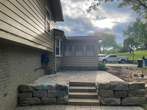 Natural Stone Hardscape for Youngstown Lawn & Patio Design in Canfield, OH