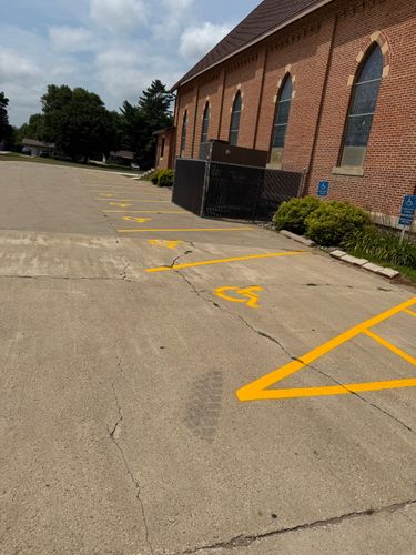 Line Striping for Midwest Line Striping LLC in Spirit Lake, IA