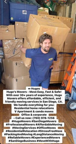  for Hugo’s Affordable Moving Labor in San Diego, CA