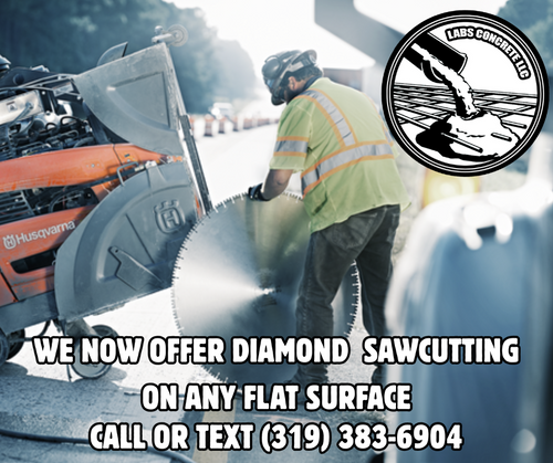 Diamond Sawcutting for LABS Concrete in West Liberty, IA