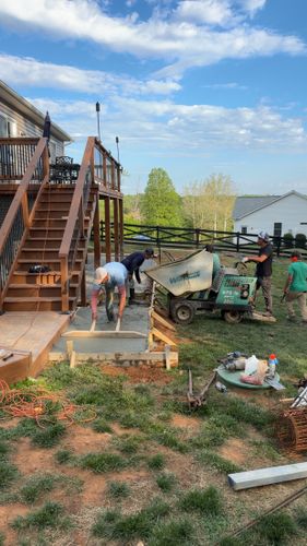 Concrete Installation for ALPHA LANDSCAPES in Culpeper, VA