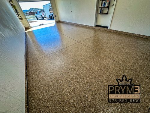 Epoxy Garage Coatings for PRYME EPOXY LLC in Mayer, AZ
